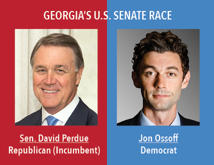 Georgias U.S. Senate Race: Senator David Perdue, Republican (Incumbent) and Jon Ossof, Democrat