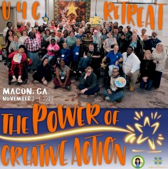 Picture of the announcement for the United 4 Change Retreat - The Power of Creative Action