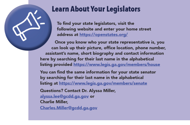 Learn About Your Legislators. Information on bottom of page.