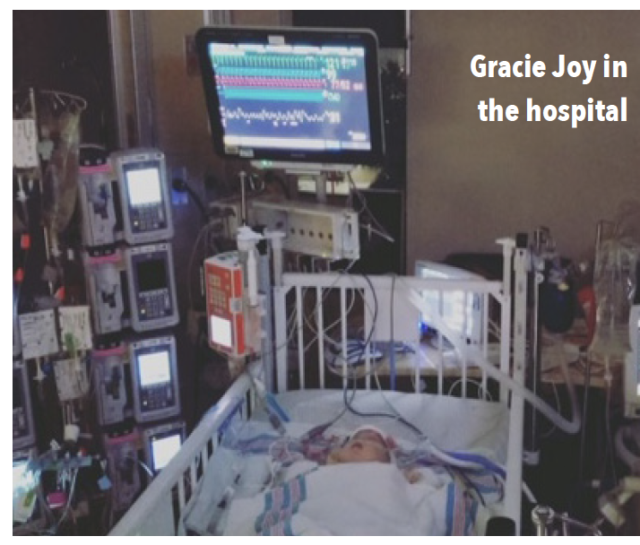 Photo of Gracie Joy in the hospital