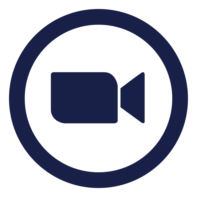 Zoom Icon or Video Camera Icon In Circle