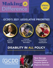 A group of images of people with disabilities representing GCDD's Legislative Priorities