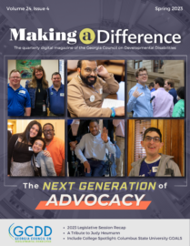 April 2023 Issue, with a collage of pictures from Advocacy Day and a heading that says -The Next Generation of Advocacy