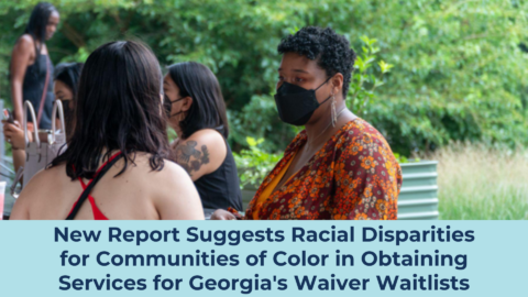 Graphic with the title New report suggests racial disparities for communities of color.